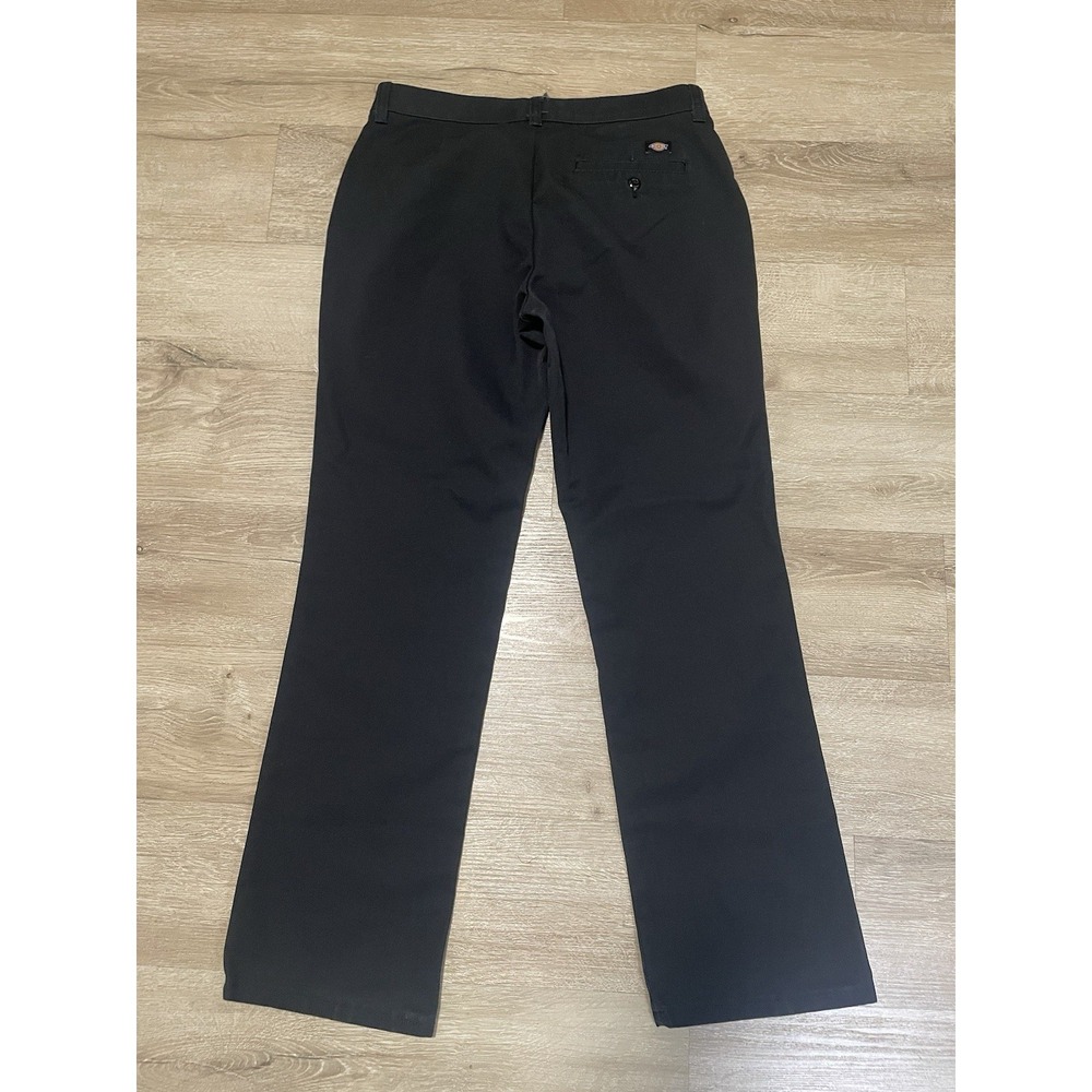 Dickies Black Crafted For Women's Pants Women's Sz 4 (30) Black Flat Front - Picture 2 of 9